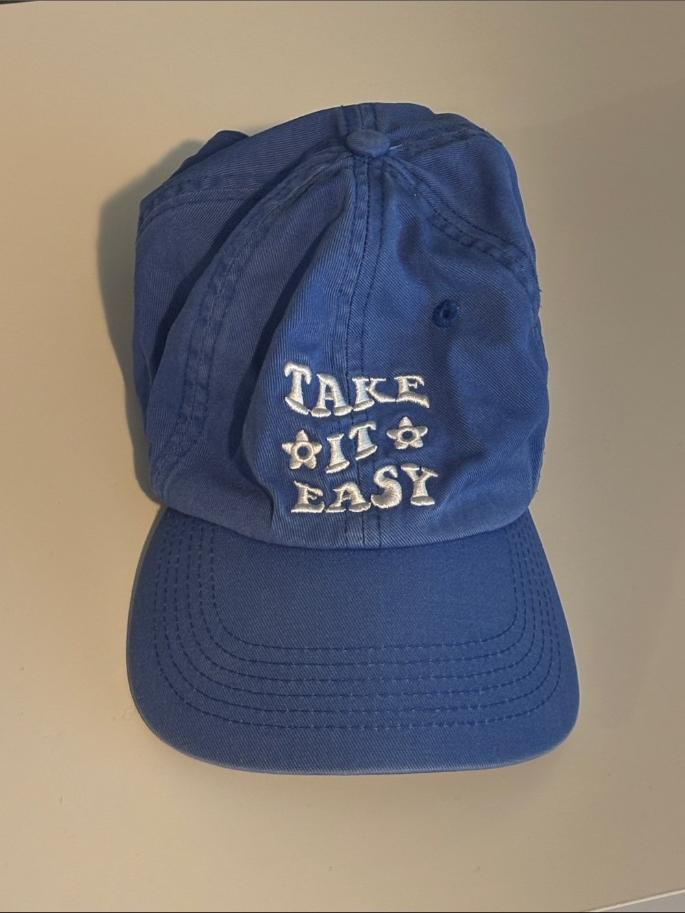 Princess Polly Blue 'Take It Easy' Embroidered Baseball Cap